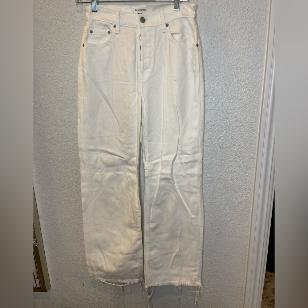 REFORMATION Fawcett Jeans Womens 25 Cropped High Waist